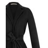 Dámský značkový zavinovací kabát černý Rinascimento CFC80110257003 (Velikost S)