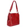 Dámské červené kožené kvalitní klasické kabelky Astrida