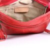 Kvalitní dámské crossbody kožené kabelky Filomena červené