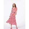 Dámské košelové pruhované midi šaty Rinascimento CFC80108516003 (Velikost L)