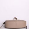 ITALSKÉ Dámská oválná kožená kabelka na rameno Aradia taupe