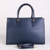 ITALSKÉ Modré dámské kožené kabelky do ruky Calvinas