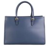 ITALSKÉ Modré dámské kožené kabelky do ruky Calvinas