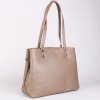 ITALSKÉ Taupe dámské kožené kabelky 3 komory Seneti