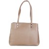 ITALSKÉ Taupe dámské kožené kabelky 3 komory Seneti