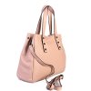 ITALSKÉ Růžové dámské kožené kabelky na rameno Berina