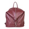 ITALSKÉ Dámský kožený batoh Libreri bordo