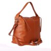 ITALSKÉ Dámské  hnědé kabelky se dvěma komorami Siena