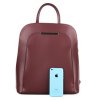 ITALSKÉ Dámský kožený batoh bordo Relena