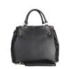 ITALSKÉ Černé kožené kabelky do ruky Birkinas