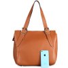 ITALSKÉ Hnědé dámské kožené kabelky Deisa