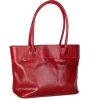 ITALSKÉ Červené velké kvalitní dámské kabelky z kuze Verina