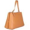 ITALSKÉ Dámské hnědé kožené kabelky Simona camel