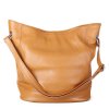 ITALSKÉ Dámské kožené kabelky z Itálie levné velké Morena camel