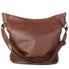 ITALSKÉ Hnědé dámské levné kožené kabelky Morena