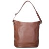 ITALSKÉ Hnědé dámské levné kožené kabelky Morena