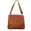 ITALSKÉ Dámská kožená kabelka Astrid hnědá