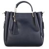 ITALSKÉ Dámské kožené kabelky do ruky Teilor modrá