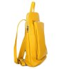 ITALSKÉ Žlutý kožený batoh a kabelka 2v1 Navaro