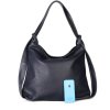 ITALSKÉ Dámské kožené kabelky a batoh 2v1 Roberta modrá