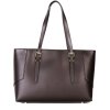 ITALSKÉ Velké dámské kožené kabelky na rameno Estela čokoládová