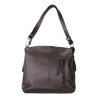 ITALSKÉ Čokoládová dámská kožená kabelka Astrid