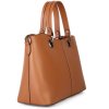 ITALSKÉ Dámské kožené kabelky z Itálie Pamela velká camel