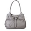 ITALSKÉ Dámské levné kožené kabelky do práce Victoria šedé