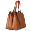 ITALSKÉ Hnědé  dámské kožené kabelky Marilin