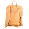 ITALSKÉ Dámské kožené batohy do školy Navaro camel