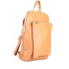ITALSKÉ Dámské kožené batohy do školy Navaro camel