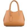 ITALSKÉ Moderní kožené kabelky Castela hnědé