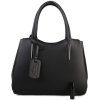 ITALSKÉ Moderní kožené kabelky Castela černé