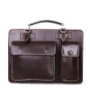 ITALSKÉ Praktické pánské kožené tašky na rameno Matúš čokoládové