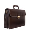 ITALSKÉ Luxusní pánské kožené tašky na rameno Tadeáš čokoládové