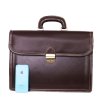 ITALSKÉ Luxusní pánské kožené tašky na rameno Tadeáš čokoládové