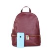 ITALSKÉ Burgundský kožený batoh z Itálie Ester