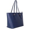 ITALSKÉ Modré dámské kožené kabelky velké Verona