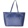 ITALSKÉ Modré dámské kožené kabelky velké Verona