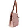 ITALSKÉ Italské kožené kabelky růžové s camel Astrid