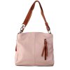 ITALSKÉ Italské kožené kabelky růžové s camel Astrid