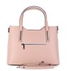 ITALSKÉ Trendové růžové kožené kabelky na rameno Carina velká