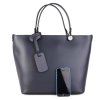 ITALSKÉ Italské Vera Pelle kožené kabelky na rameno modré Merana