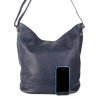 ITALSKÉ Kožené kabelky přes rameno z Itálie silně modré Morena