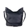 ITALSKÉ Kožené kabelky přes rameno z Itálie silně modré Morena