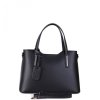 ITALSKÉ Kožená kabelka Vera Pelle luxusní Italská černá Carina střední