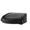 Crossbody černá kožená kabelka Hedera