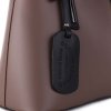 Italské dámské kožené kabelky taupe čokoláda Carina