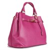 luxusní kožené kabelky z itálie birkinas ružová 2