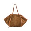 Dámská semišová kožená kabelka Alenita hnědá